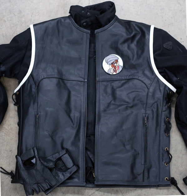 Pacifist Vagabond Leather Biker Vest