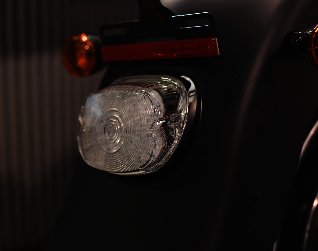Clear Low Profile LED Tail Light Softail,XL,Dyna,Touring