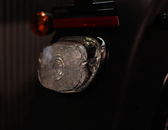 Smoked/Clear/Red LED Lay Down Low Profile Tail Light for Harley Davidson Models