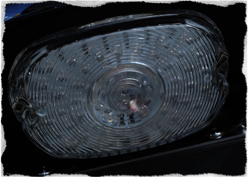 Clear Low Profile LED Tail Light Softail,XL,Dyna,Touring