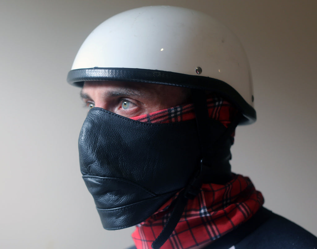 Leather Face Mask w/ Microfiber Liner Mask