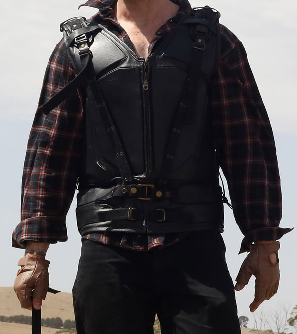 Pacifist Overlord HEAVY DUTY Black Biker Vest (bane)