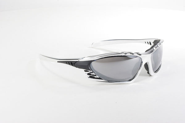 Silver Streak Padded Glasses - Chrome Finish